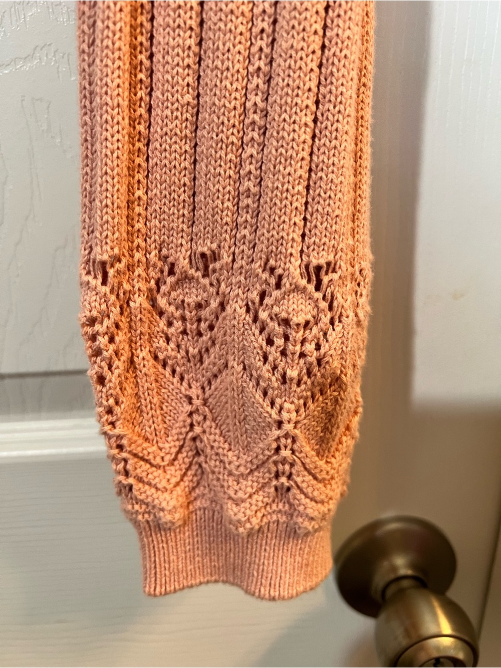 🦋 Beautiful Originality Pink Tie-Front Knit Cardigan size large - Picture 4 of 5
